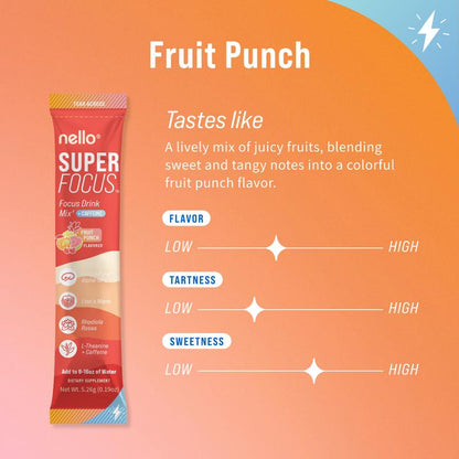 Nello Superfocus – Nootropic Drink Mix with Lion’S Mane, Rhodiola & Alpha-Gpc – Supports Memory, Brain Health & Mental Stamina, Enhances Clarity & Sharpness, Helps Fight Brain Fog – Travel Packets (20 Servings) Healthcare Convenient