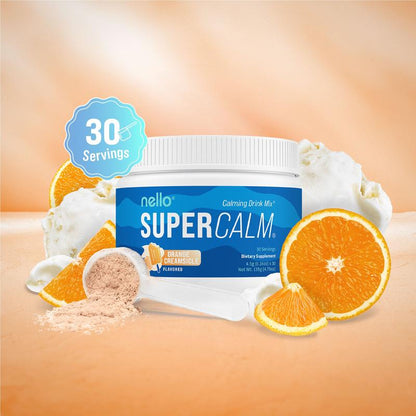 Nello Supercalm Calming Drink Mix with KSM-66 Ashwagandha Vitamin D3 Magnesium & L-Theanine Supports Cortisol Balance Mood & Sleep Helps Manage Stress Berry Flavored Dietary Supplement Healthcare Lemon